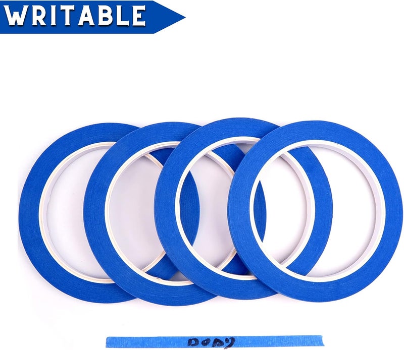 DOAY Blue Painters Tape 1/4 Inches x 30 Yards - Multi Surface Use - 120 Yards Total - 4 Rolls - Image 5